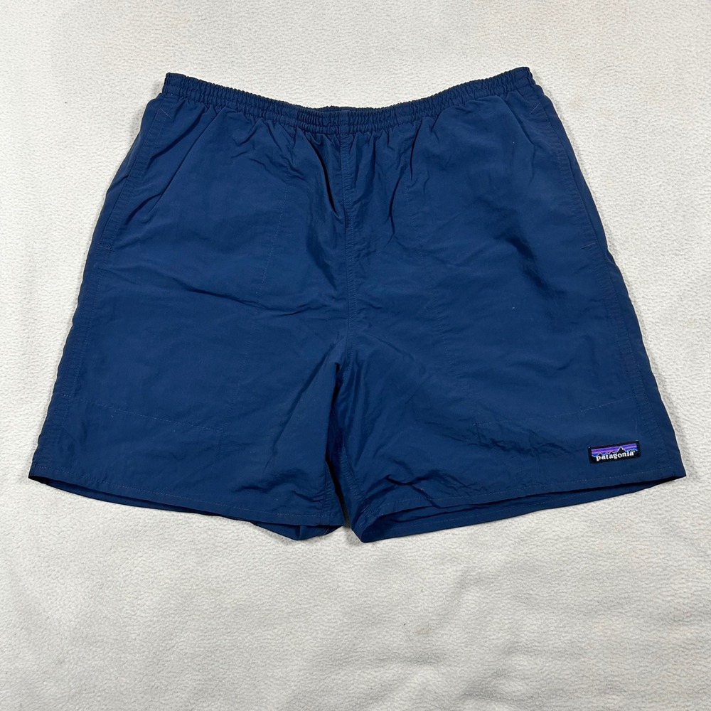 Patagonia Baggies Shorts Mens Large Navy Blue 6 Inch Inseam NetPlus Nylon